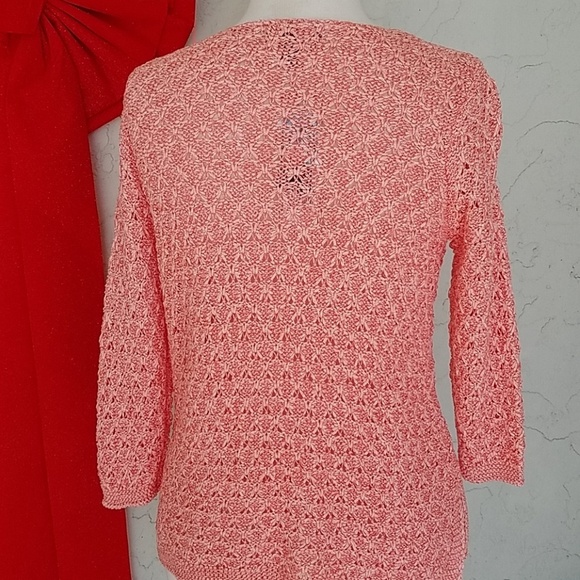 NWT Dana Buchman Coral Knit Sweater - Picture 4 of 7